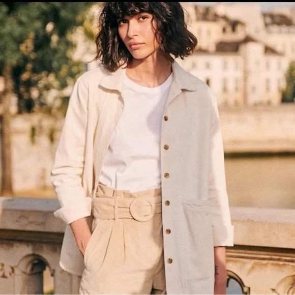 Sézane Will Jacket 
Size S Like New 
Utility 100% Cotton Canvas - Picture 3 of 7